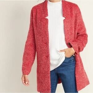 Old Navy Cozy Cardigan Jacket Coat Red Womens Small NWT